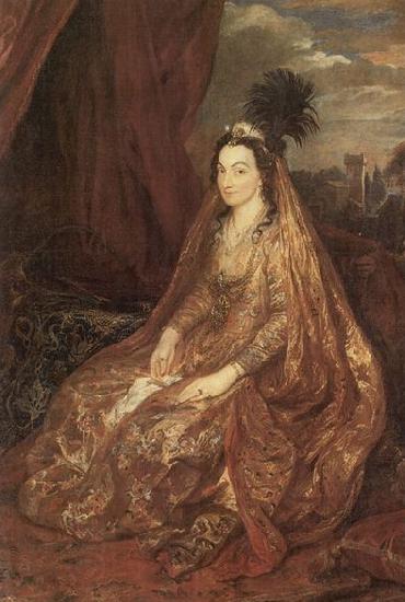 Dyck, Anthony van Portrat der Elisabeth oder Theresia Shirley in orientalischer Kleidung China oil painting art